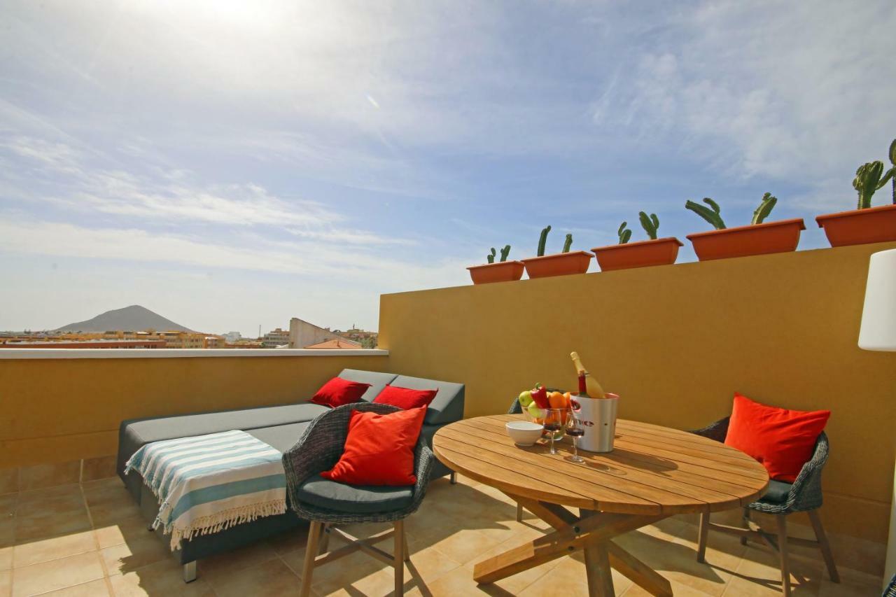 La Perla By Rentmedano Superb Luxury Duplex, Private Roof Terrace, Ocean View, Pool, Wifi And Parking Leilighet El Médano Eksteriør bilde